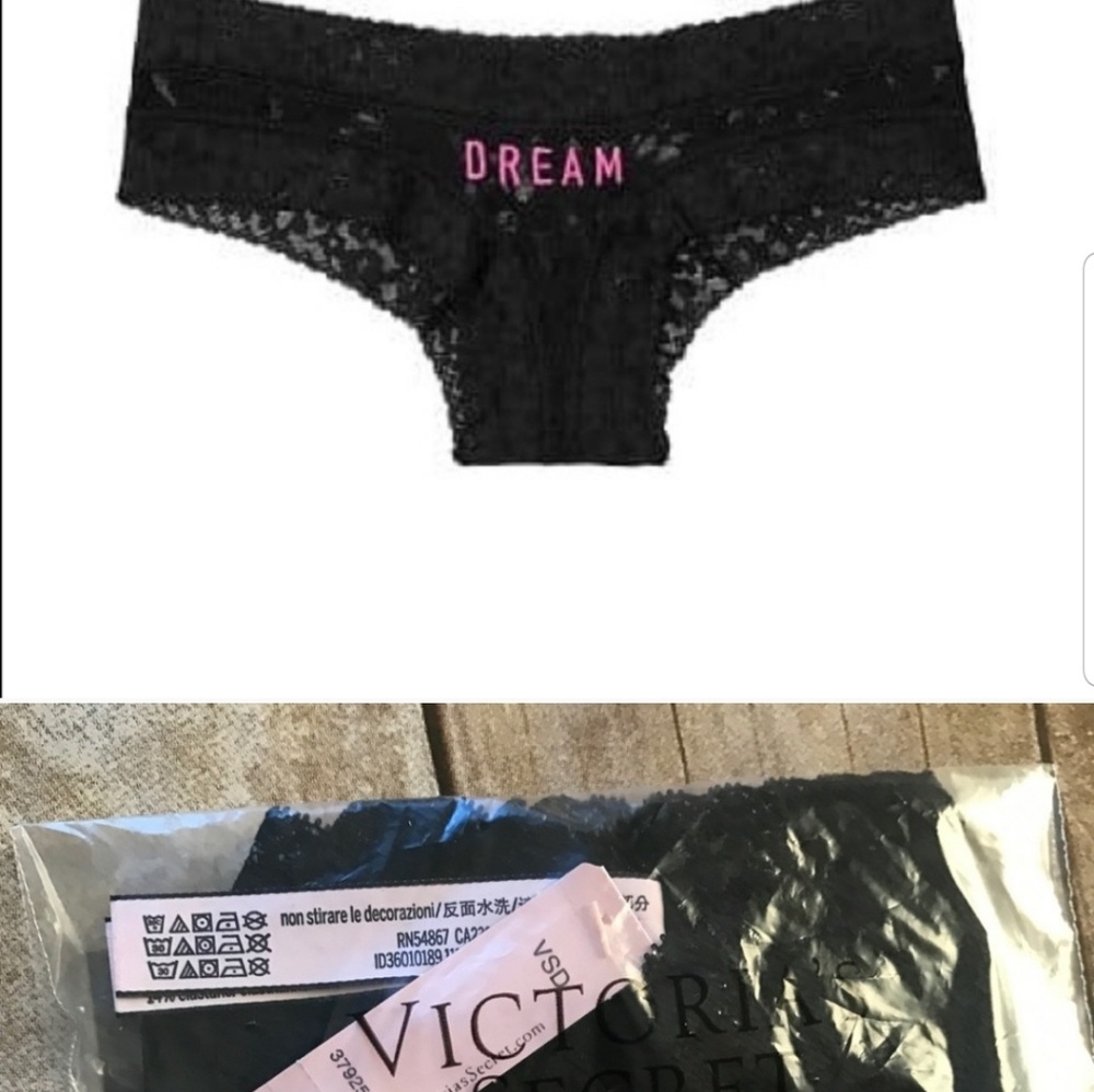 NWT Victoria's Secret Black Lacey Panties XL